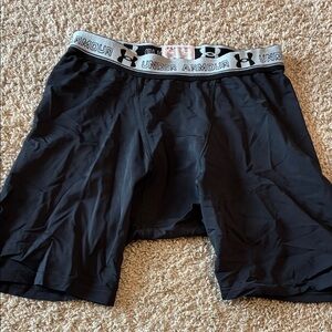 Under Armour Black Compression Shorts Logo Waistband
